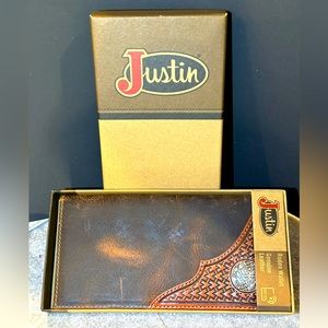 JUSTIN MEN'S RODEO WALLET - LEATHER